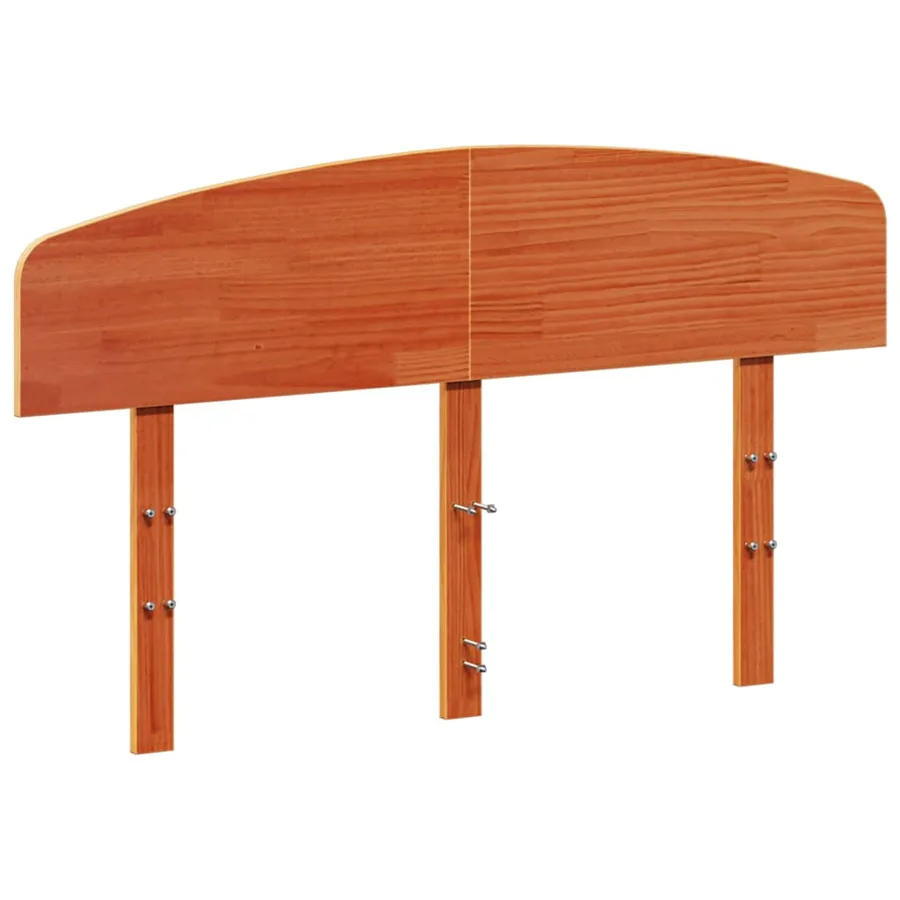 Tête de lit cire marron 135 cm bois massif de pin - 2