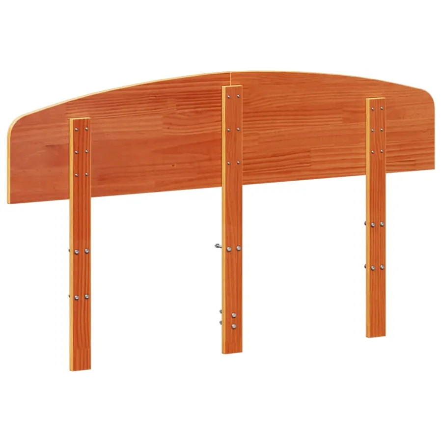 Tête de lit cire marron 135 cm bois massif de pin - 6