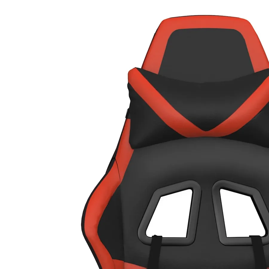 Chaise de jeu de massage Noir et rouge Similicuir - 11