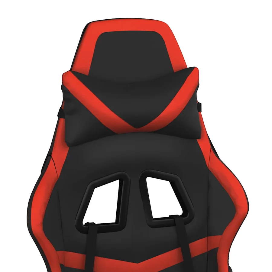 Chaise de jeu de massage Noir et rouge Similicuir - 9