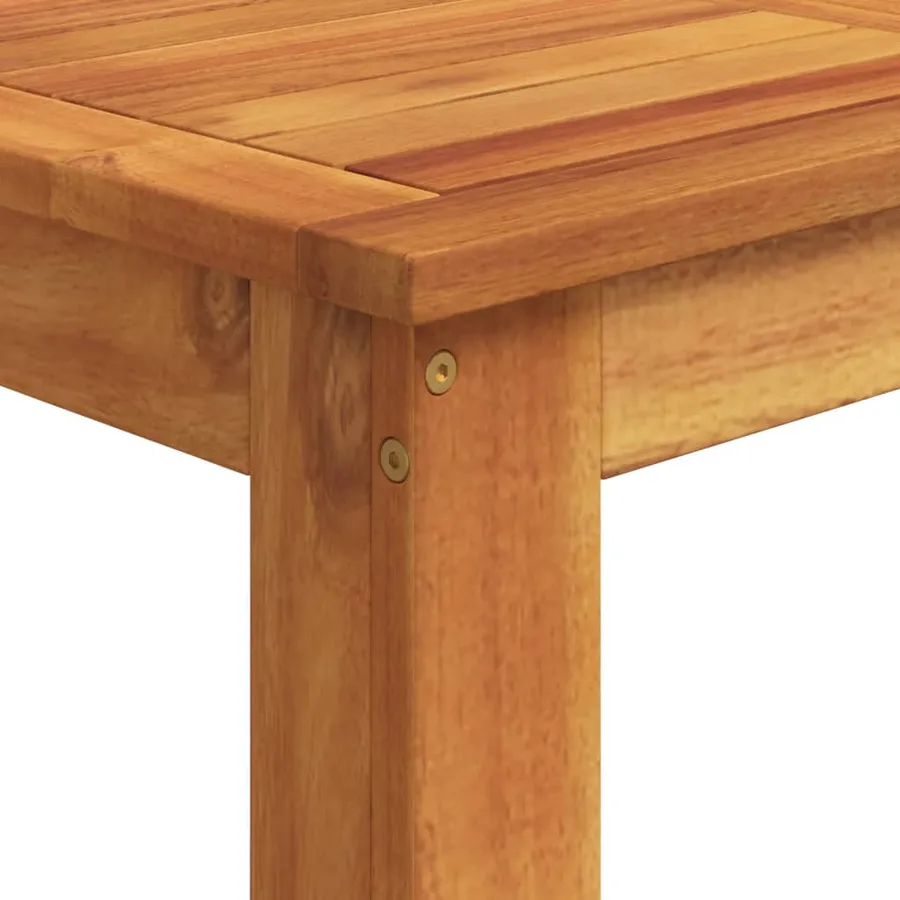 Ensemble de bar de jardin 7 pcs noir bois massif acacia rotin - 10