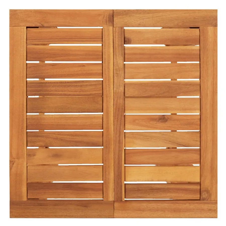 Ensemble de bar de jardin 5 pcs gris bois massif acacia rotin - 8
