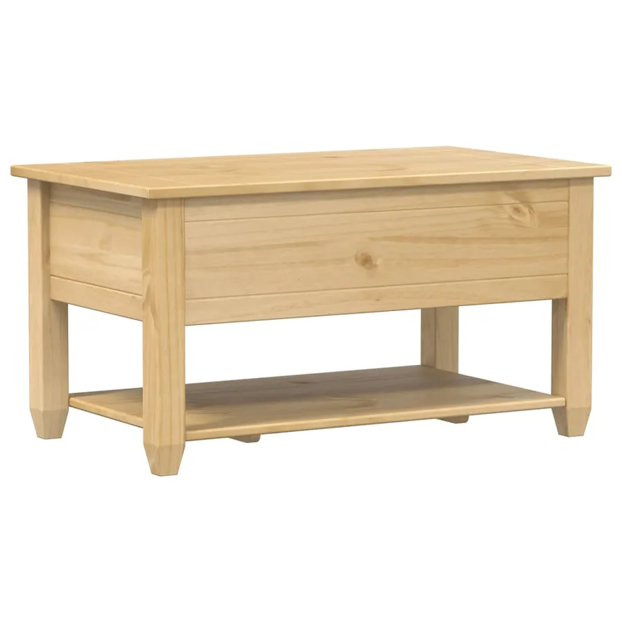 Table basse avec tiroirs Corona 85x50x45 cm bois de pin massif - 6