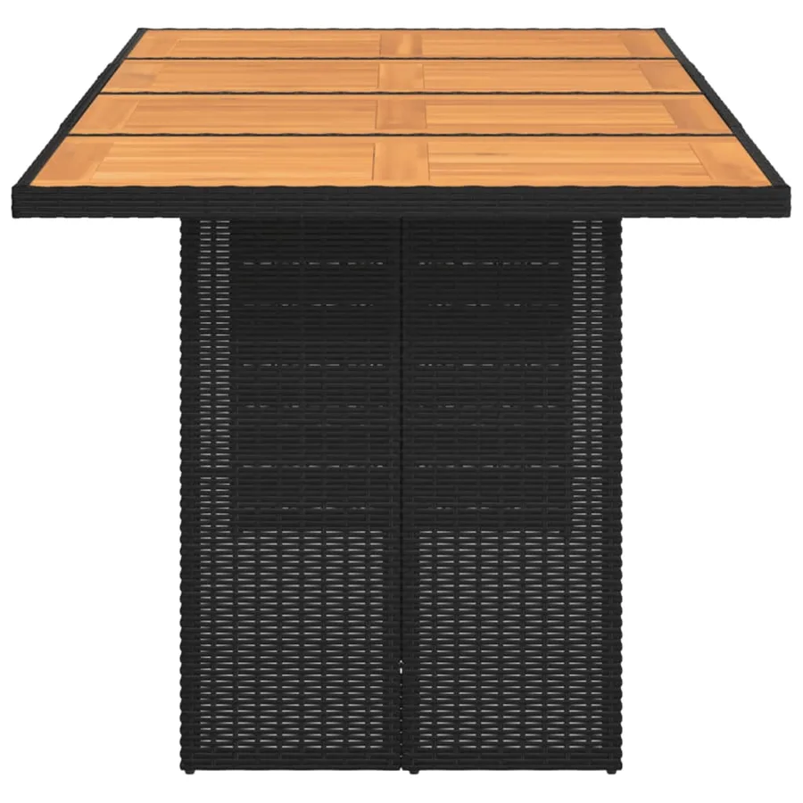 Table de jardin avec dessus en bois d'acacia noir 190x80x74 cm - 4