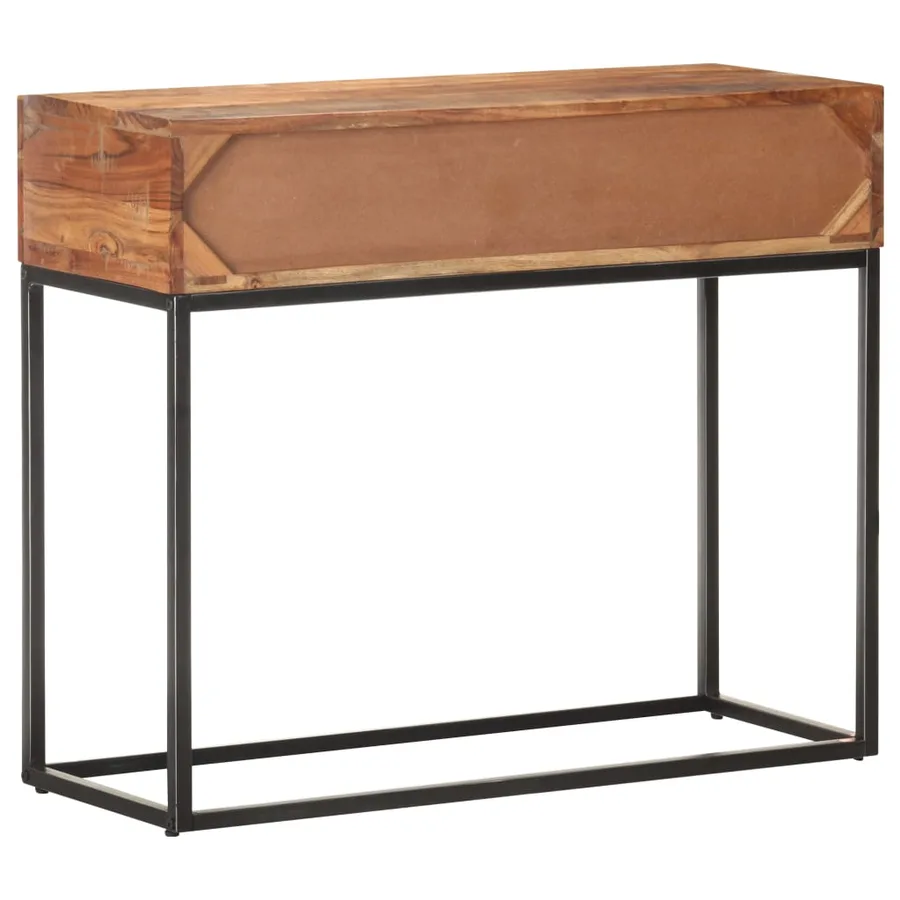 Table console 90x35x75 cm Bois d'acacia brut - 4