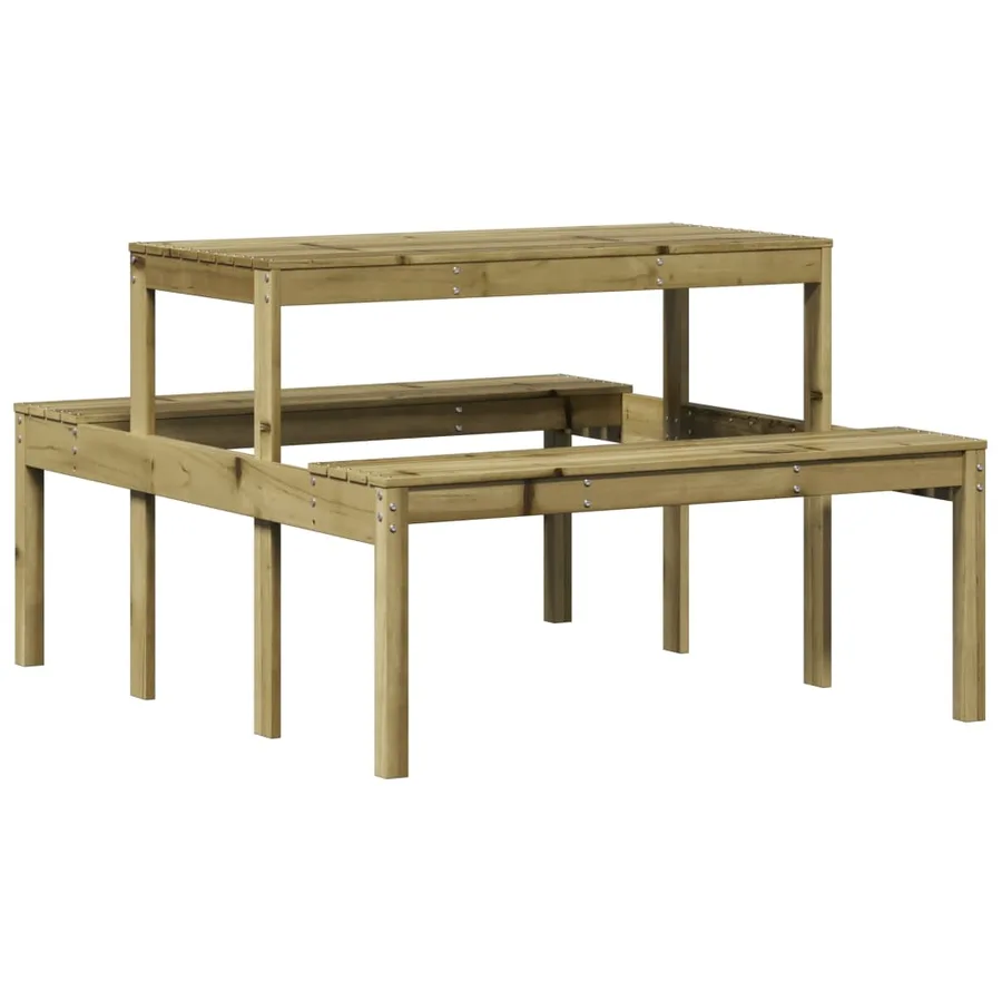 Table de pique-nique 110x134x75 cm bois de pin imprégné - 2