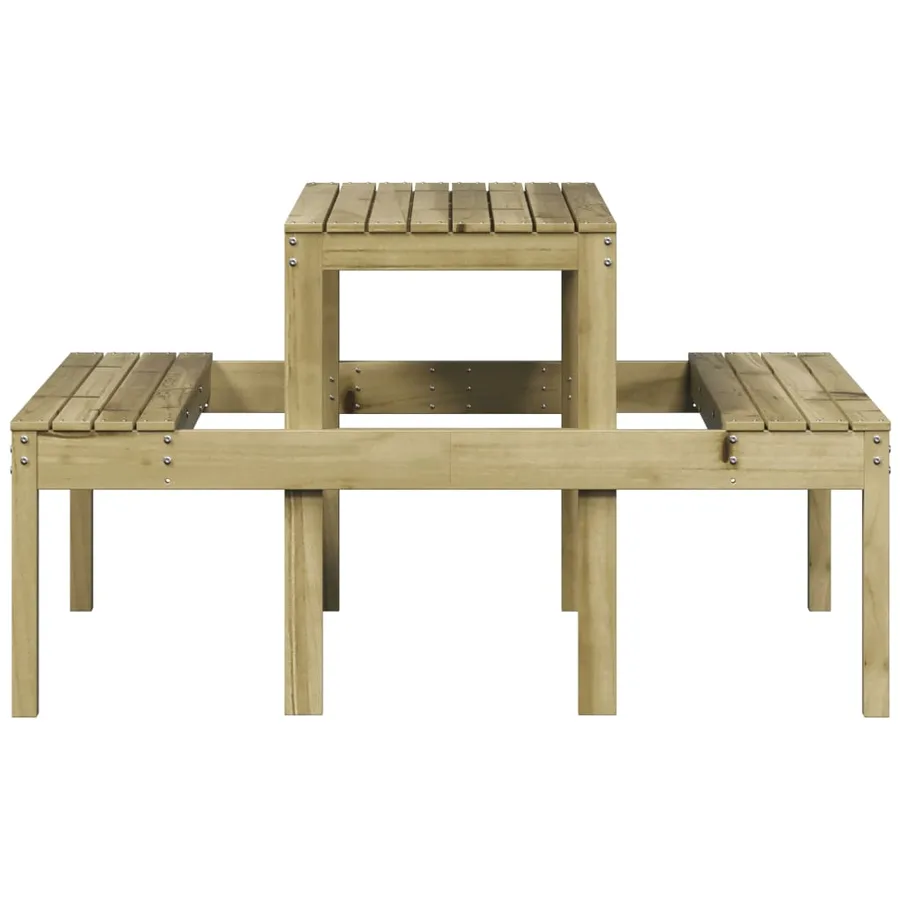 Table de pique-nique 110x134x75 cm bois de pin imprégné - 5