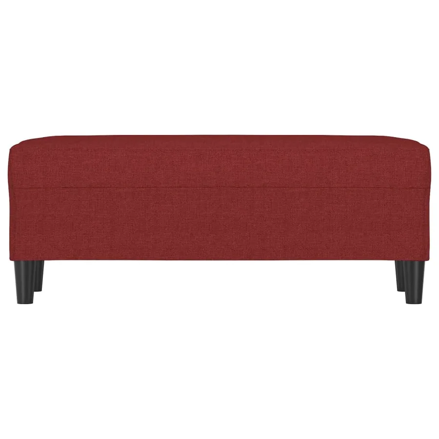 Banc Rouge bordeaux 100x35x41 cm Tissu - 3