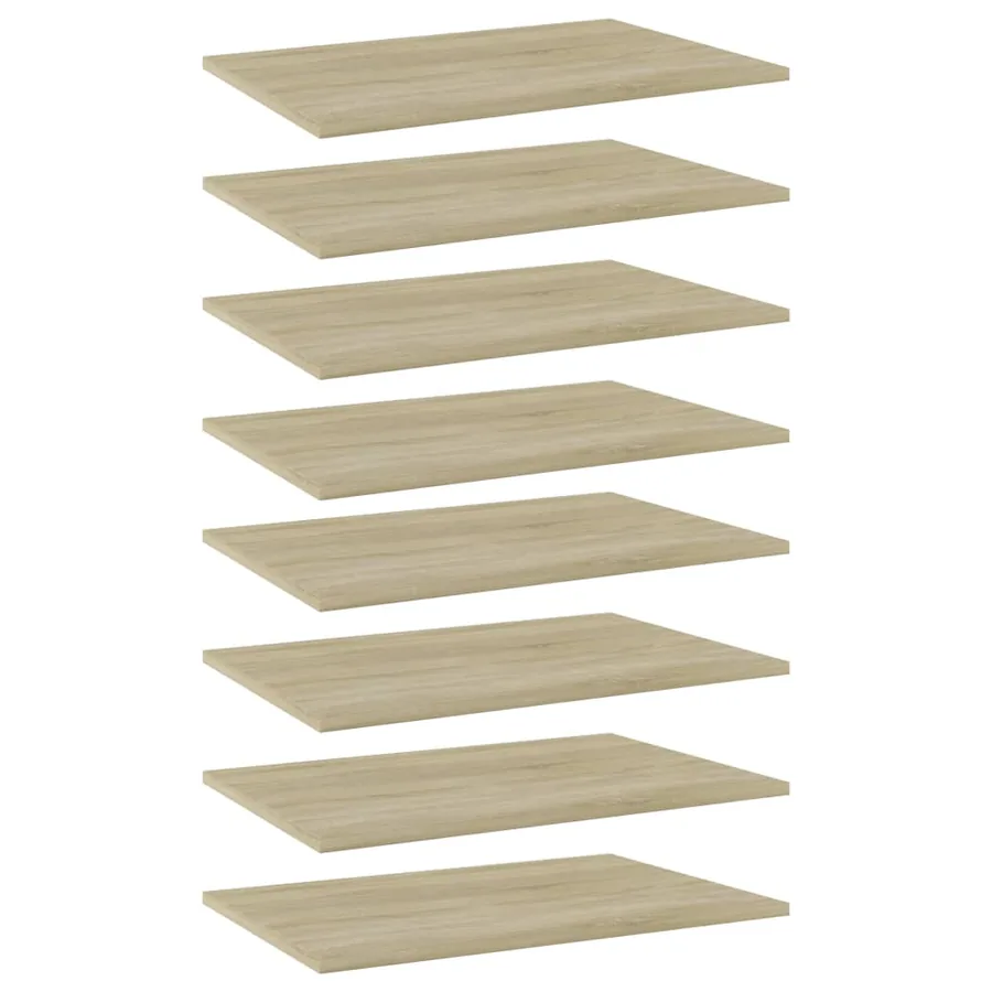 Panneau de bibliothèque 8pcs Chêne sonoma 60x40x1,5cm Aggloméré