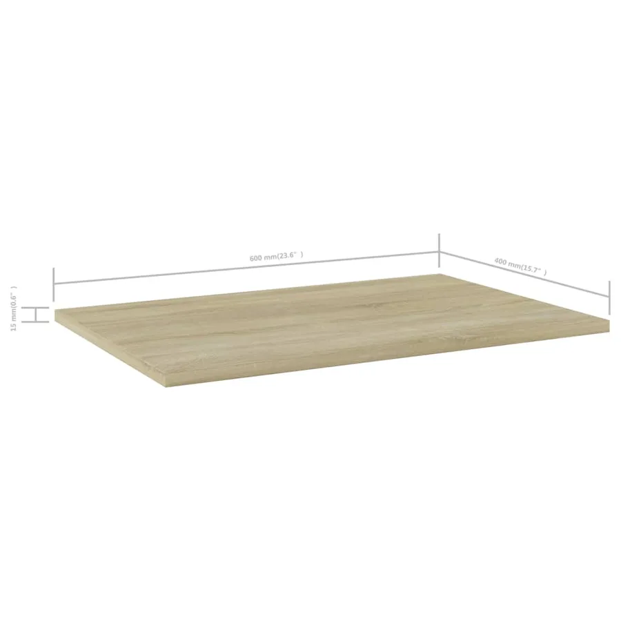 Panneau de bibliothèque 8pcs Chêne sonoma 60x40x1,5cm Aggloméré - 5