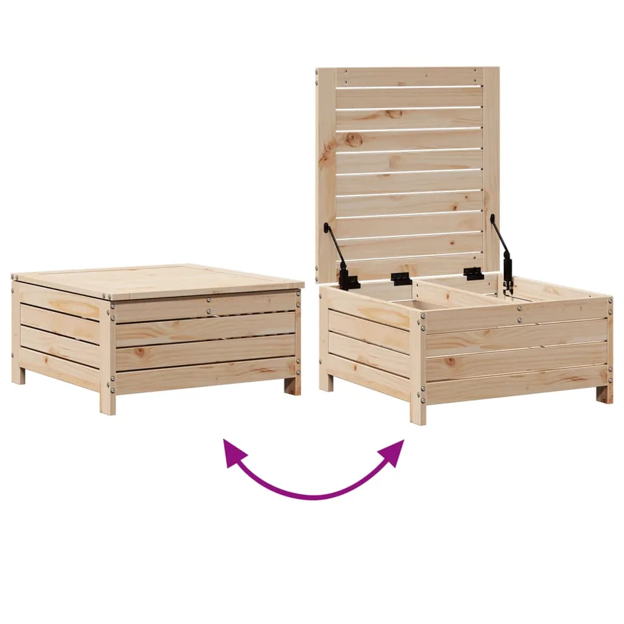 Salon de jardin 3 pcs bois de pin massif - 6