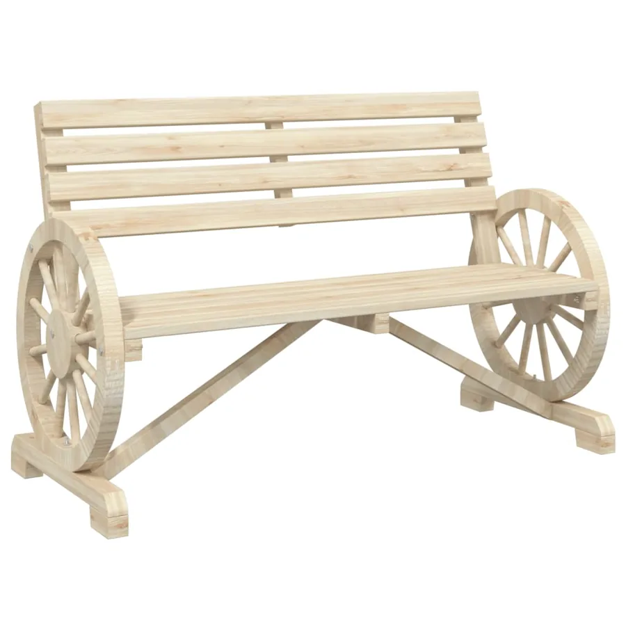 Banc de jardin 2 places bois de sapin massif - 2