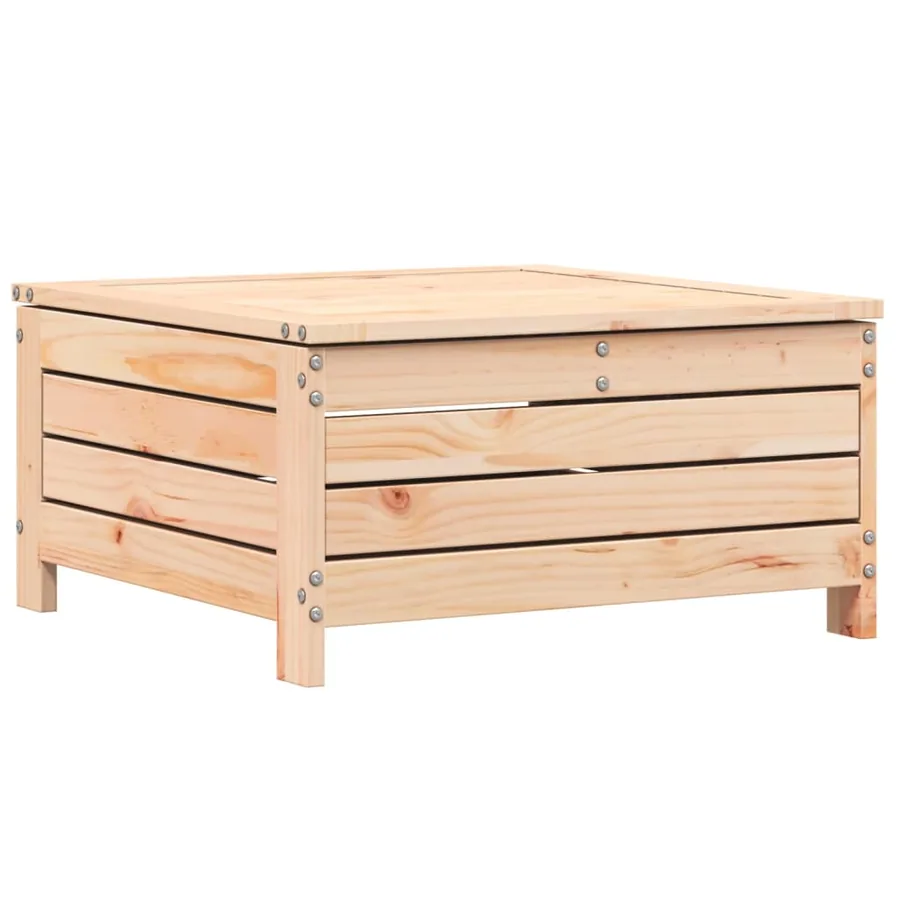 Repose-pied de jardin 62x63,5x32 cm bois de pin massif - 2