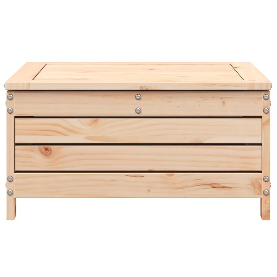 Repose-pied de jardin 62x63,5x32 cm bois de pin massif - 4
