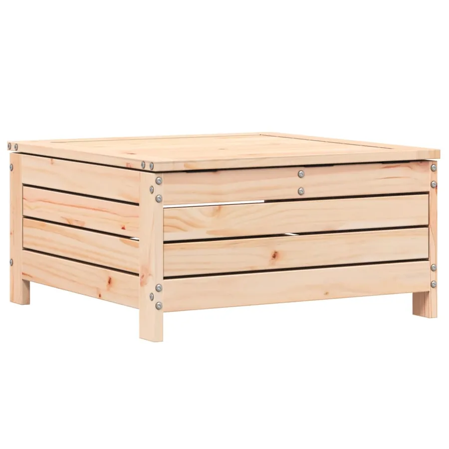 Repose-pied de jardin 62x63,5x32 cm bois de pin massif - 6