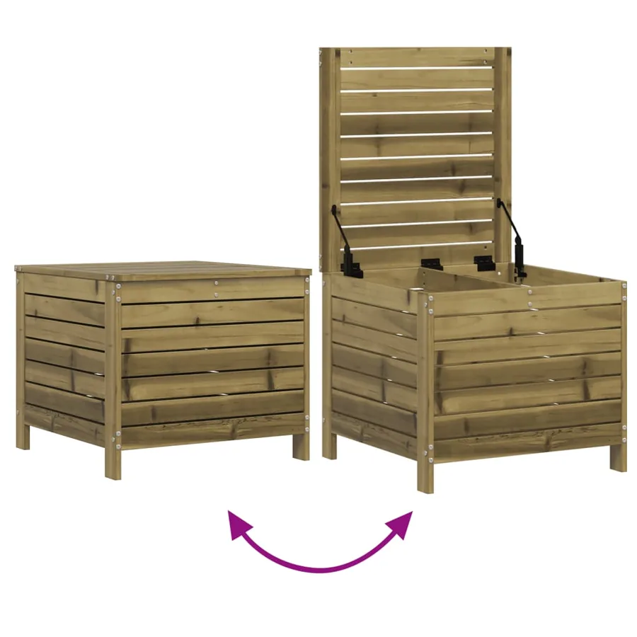 Salon de jardin 5 pcs bois de pin imprégné - 9