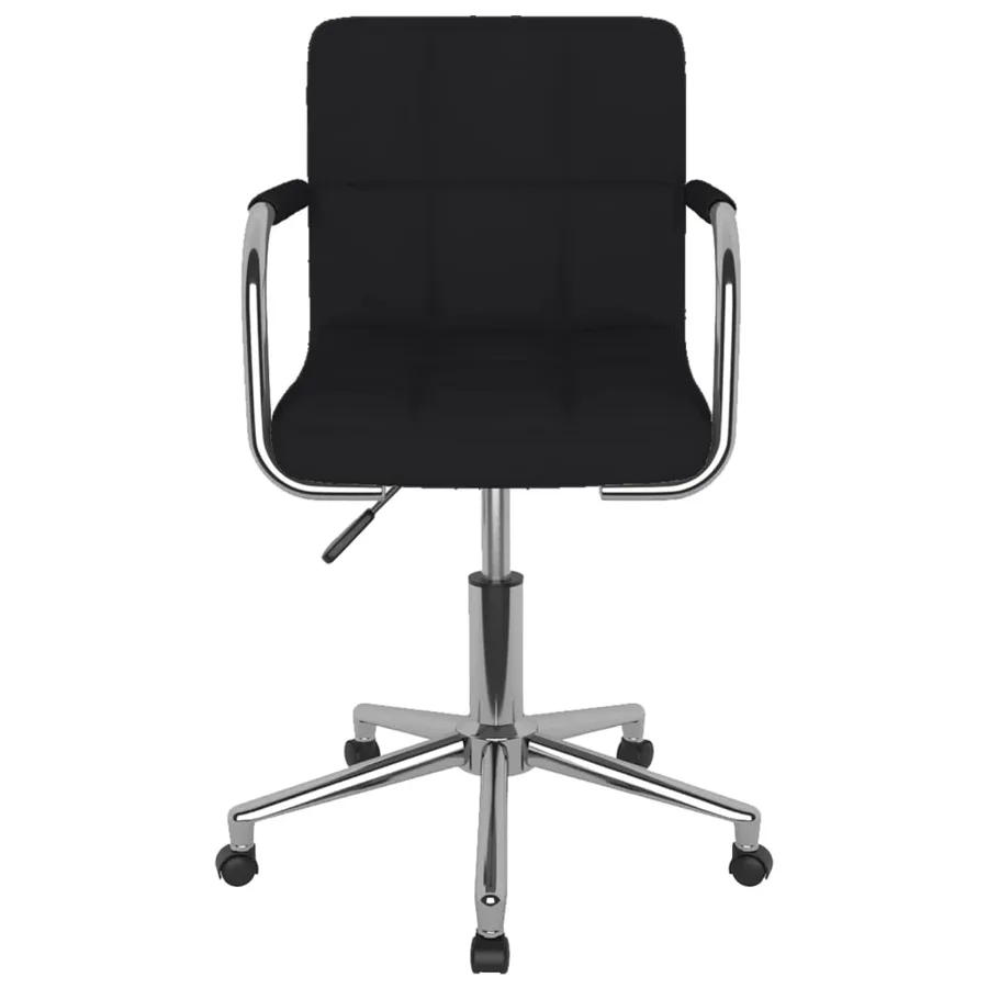 Chaise pivotante de salle à manger Noir Tissu - 2