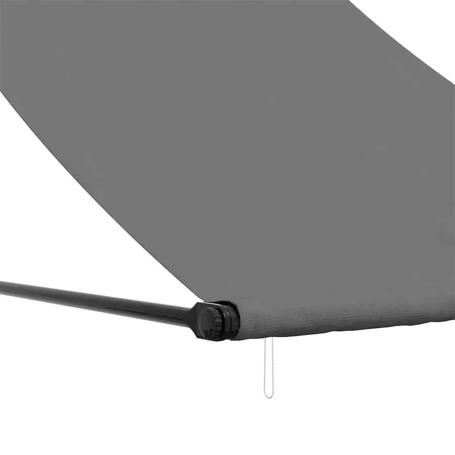 Auvent rétractable anthracite 100x150 m tissu et acier - 7