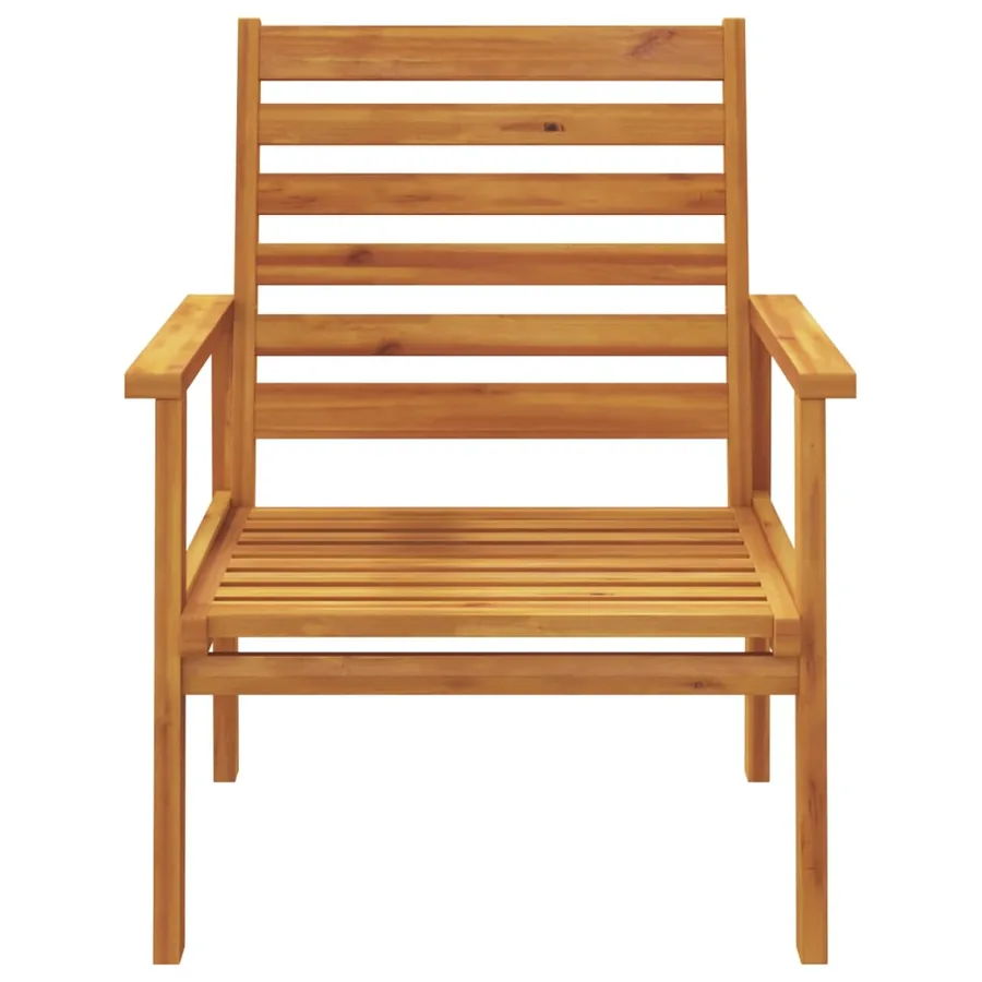 Fauteuil de jardin lot de 2 66,5x65x81 cm bois massif d'acacia - 5