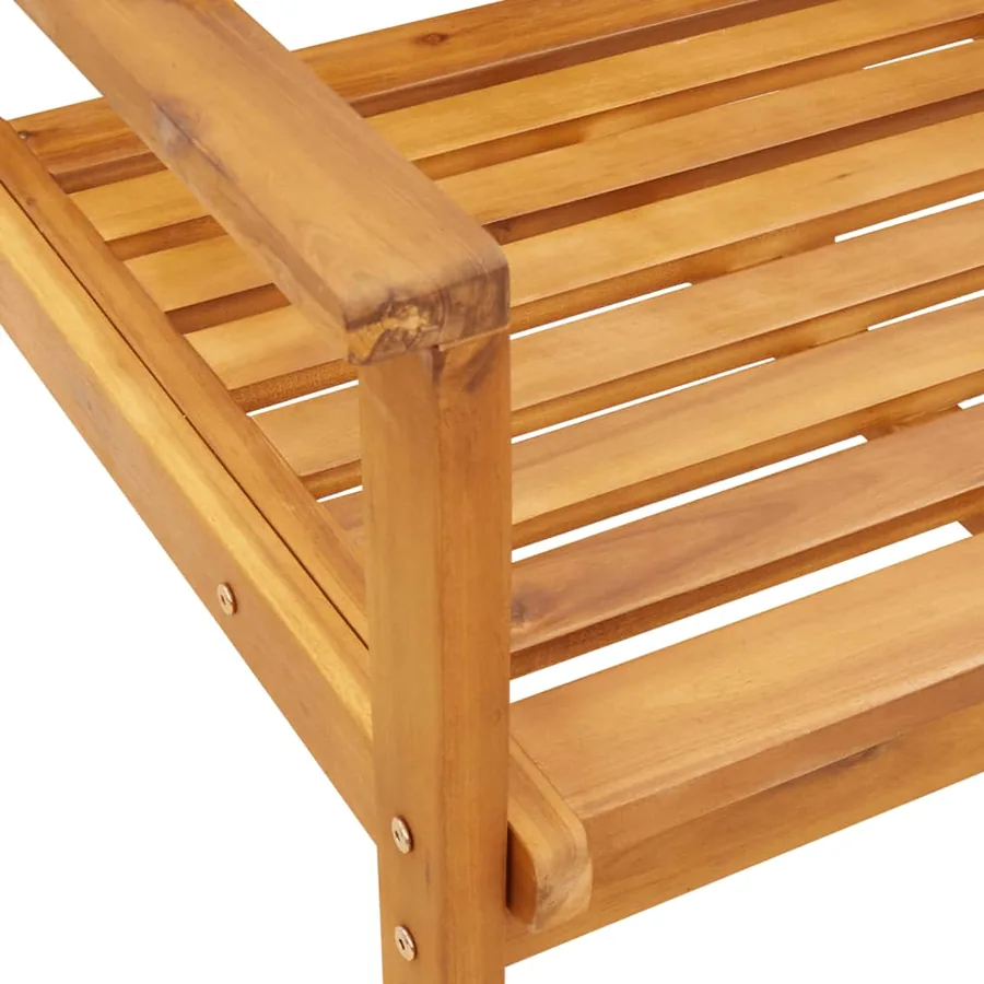 Fauteuil de jardin lot de 2 66,5x65x81 cm bois massif d'acacia - 9