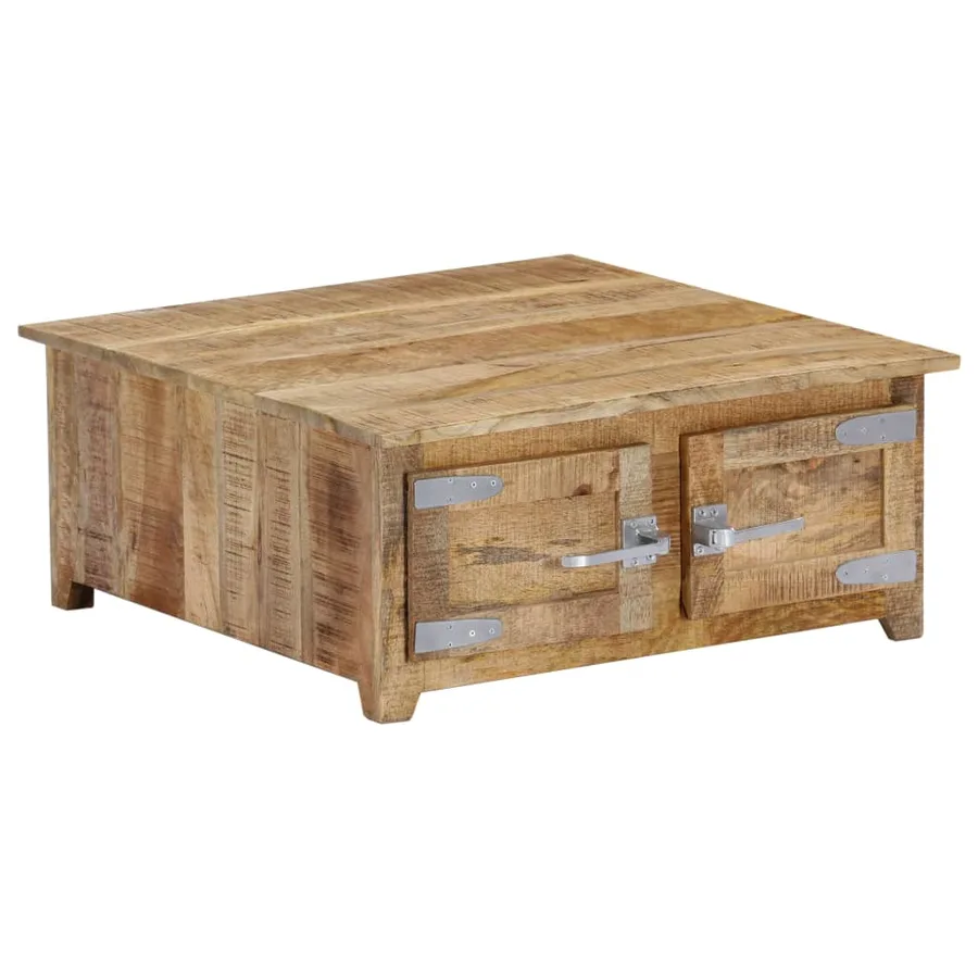 Table basse 70x70x30 cm Bois de manguier solide - 13