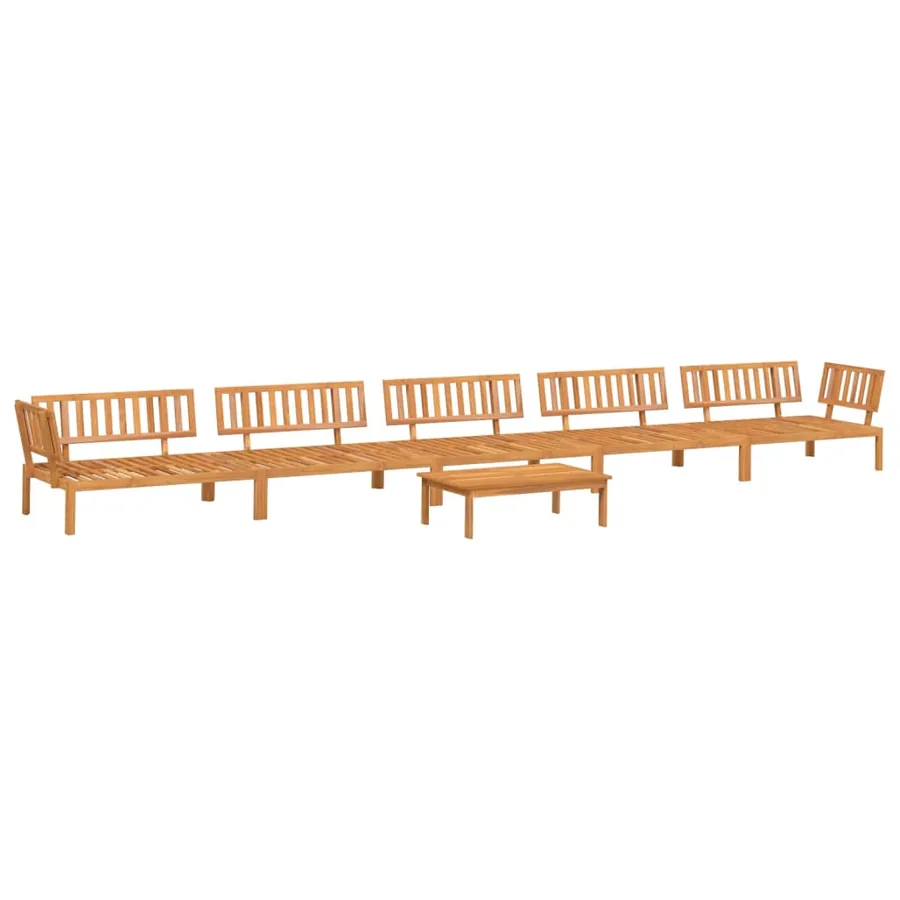 Salon palette de jardin 6 pcs bois d'acacia massif - 2