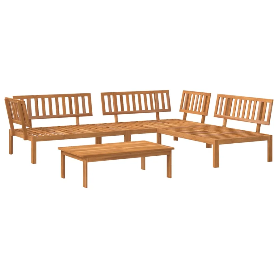 Salon palette de jardin 4 pcs bois d'acacia massif - 2