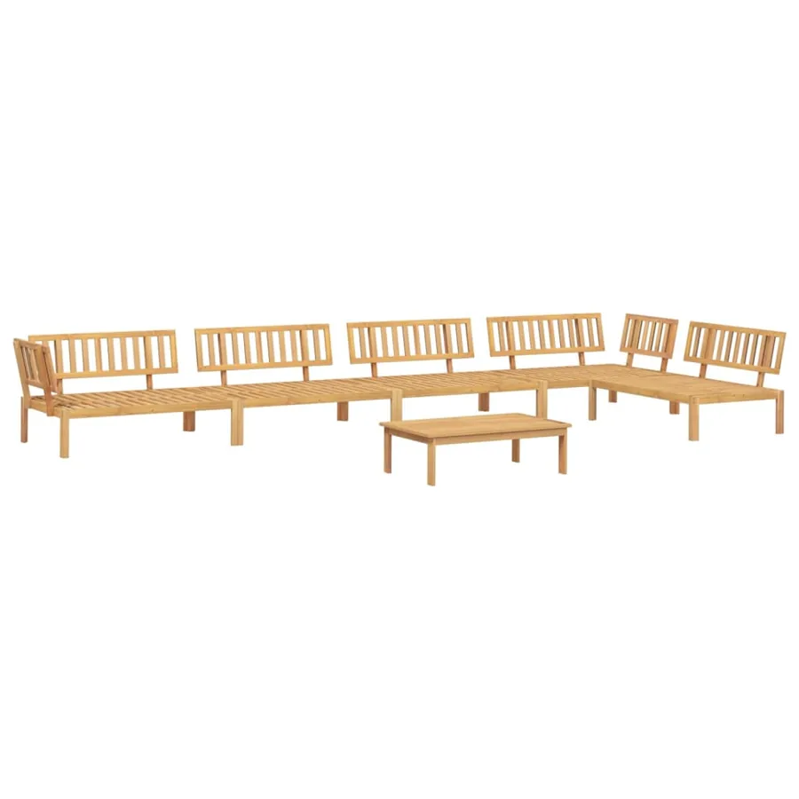 Salon palette de jardin 6 pcs bois d'acacia massif - 2