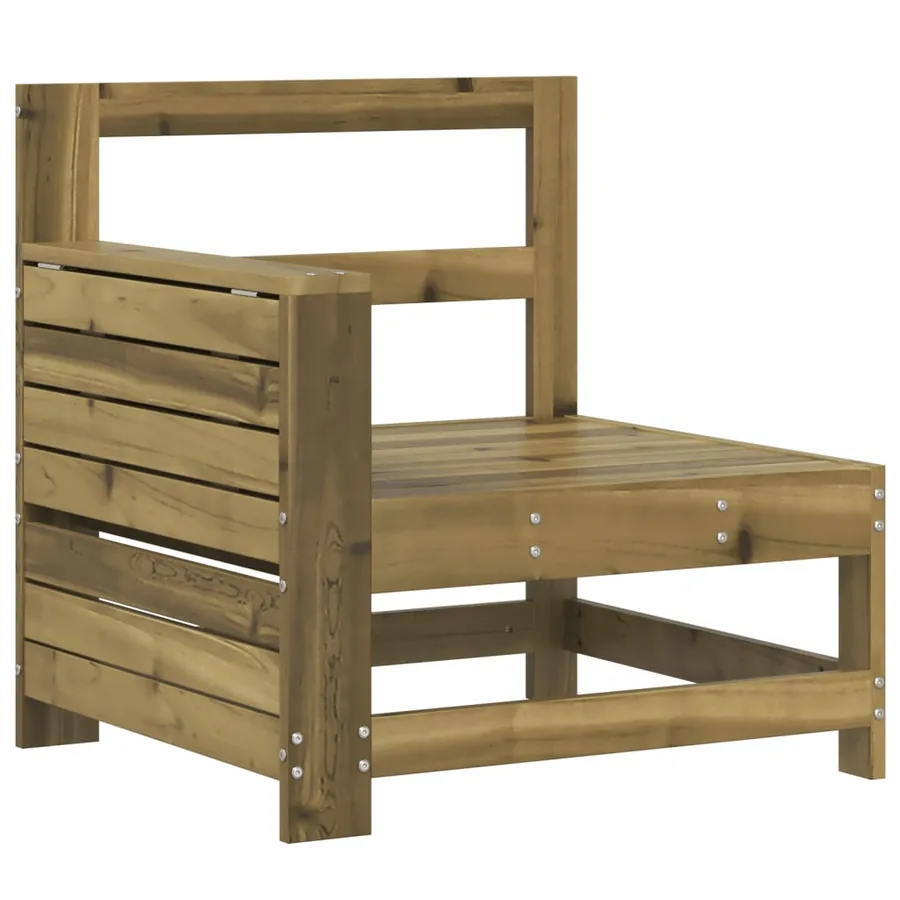 Salon de jardin 7 pcs bois de pin imprégné - 6