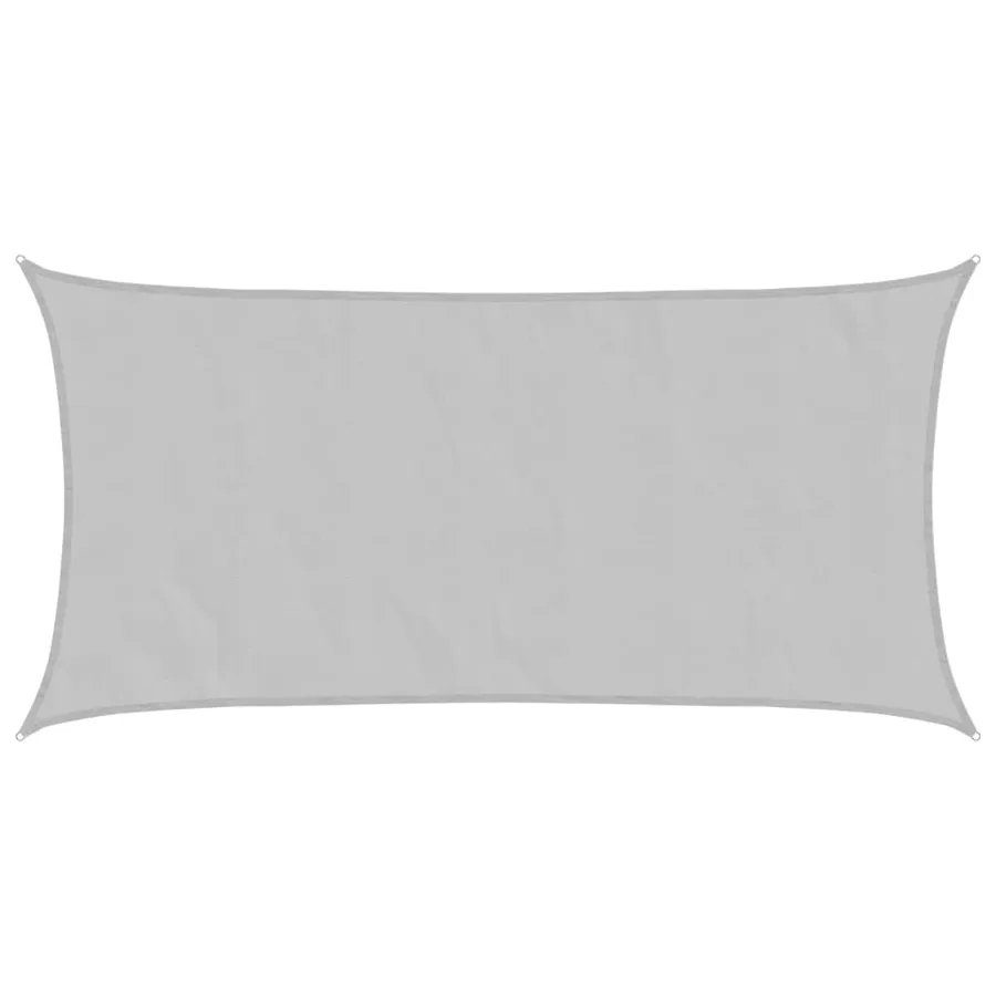 Voile d'ombrage gris clair 4,5x2,5 m 100% polyester oxford - 2