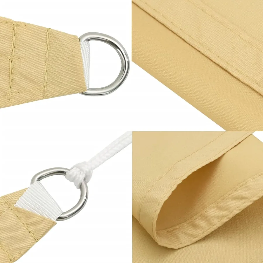 Voile d'ombrage sable 8x5 m 100 % polyester oxford - 6