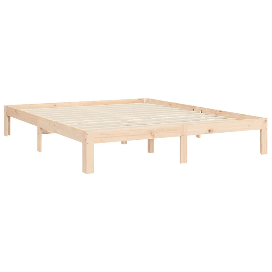 Cadre de lit sans matelas 160x200 cm bois massif de pin - 9