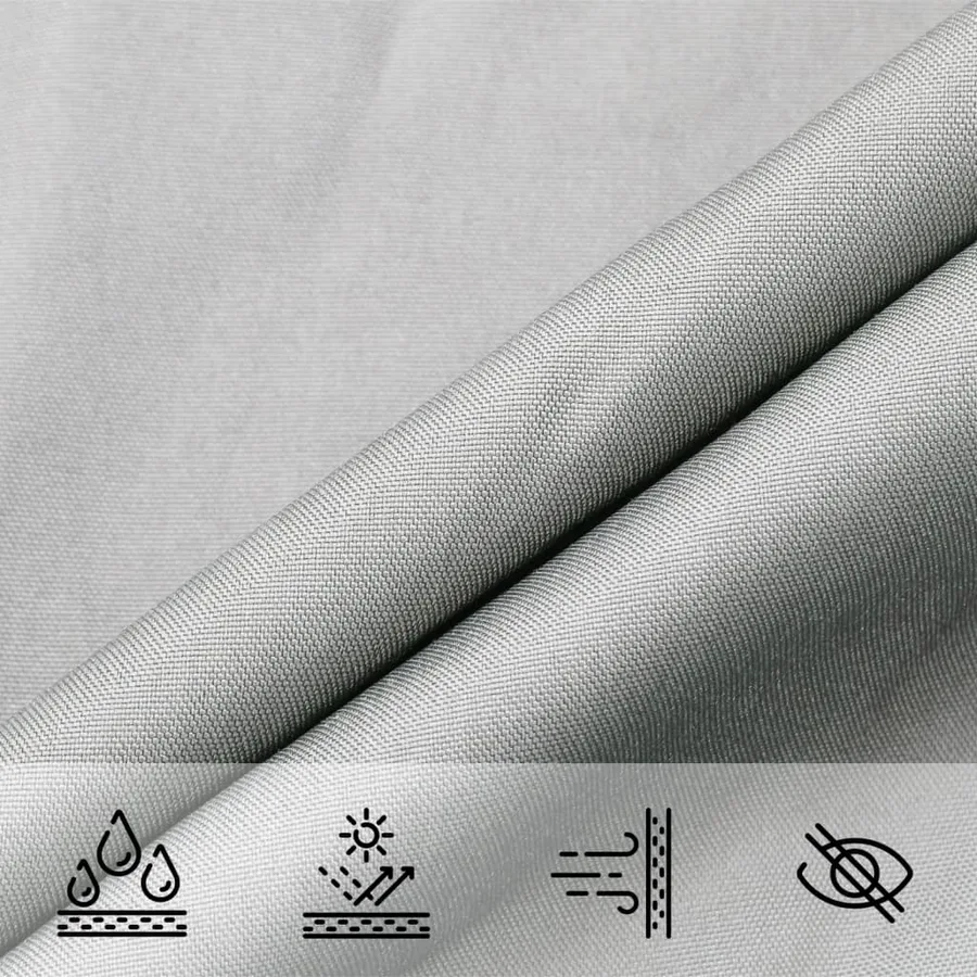 Voile d'ombrage gris clair 7x5 m 100% polyester oxford - 8