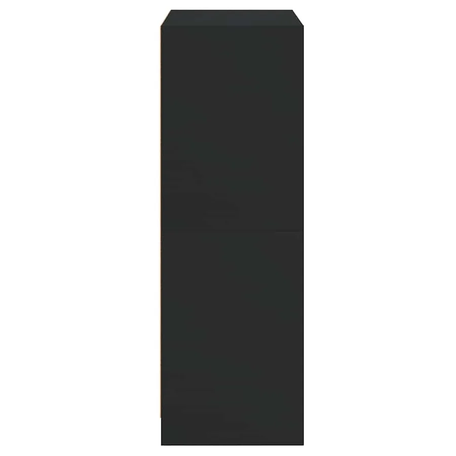 Buffet haut avec portes noir 68x37x109 cm bois d'ingénierie - 8