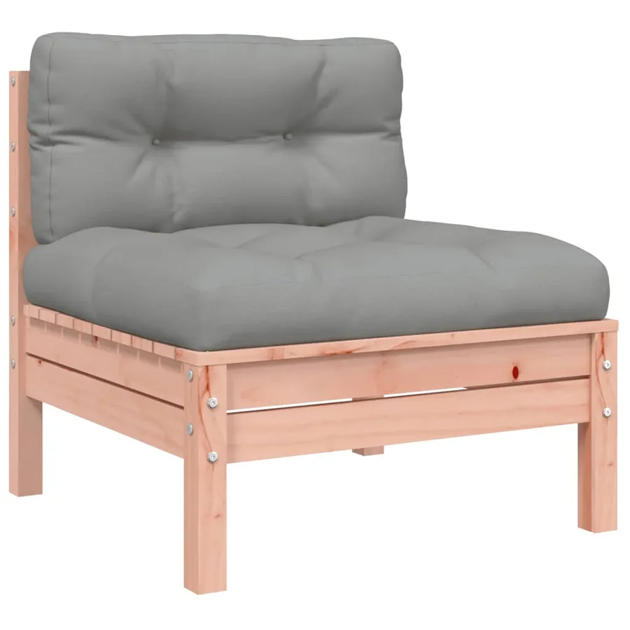 Salon de jardin 5 pcs et coussins bois massif sapin de douglas - 5