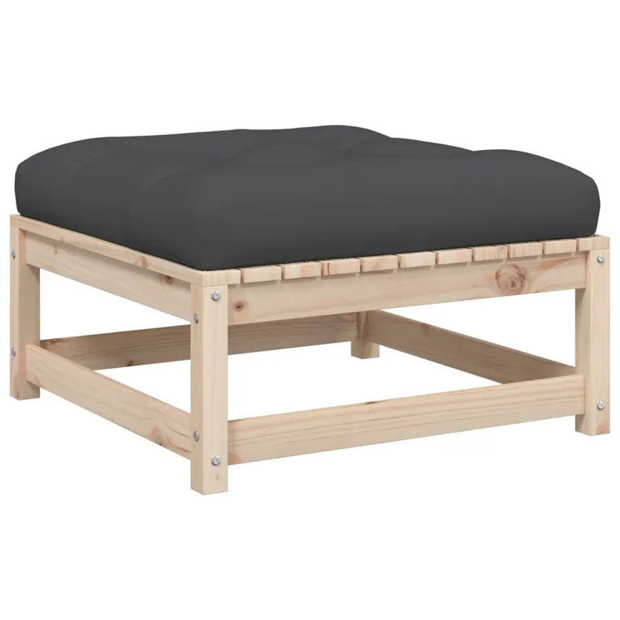 Salon de jardin 8 pcs avec coussins bois de pin massif - 6