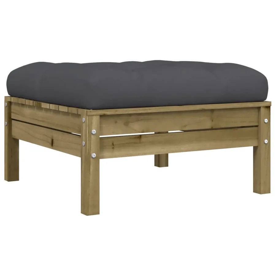 Salon de jardin 8 pcs avec coussins bois de pin imprégné - 6