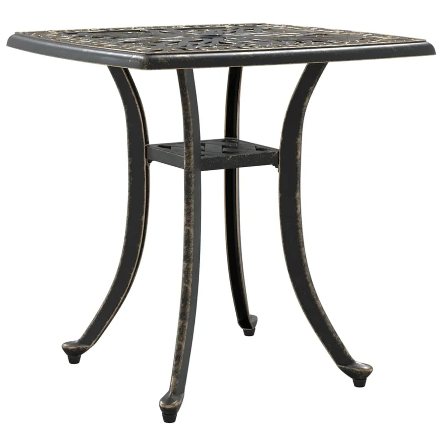 Table de jardin bronze 53x53x53 cm aluminium coulé - 2
