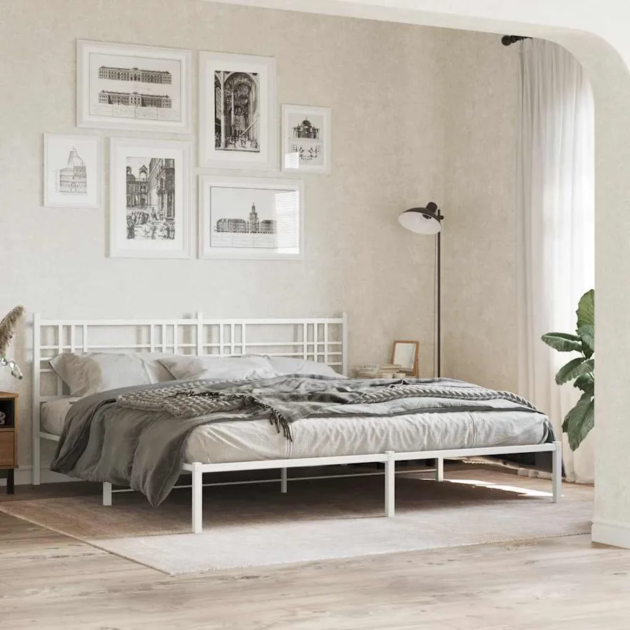 Tête de lit de remplacement métal blanc 200 cm - 3