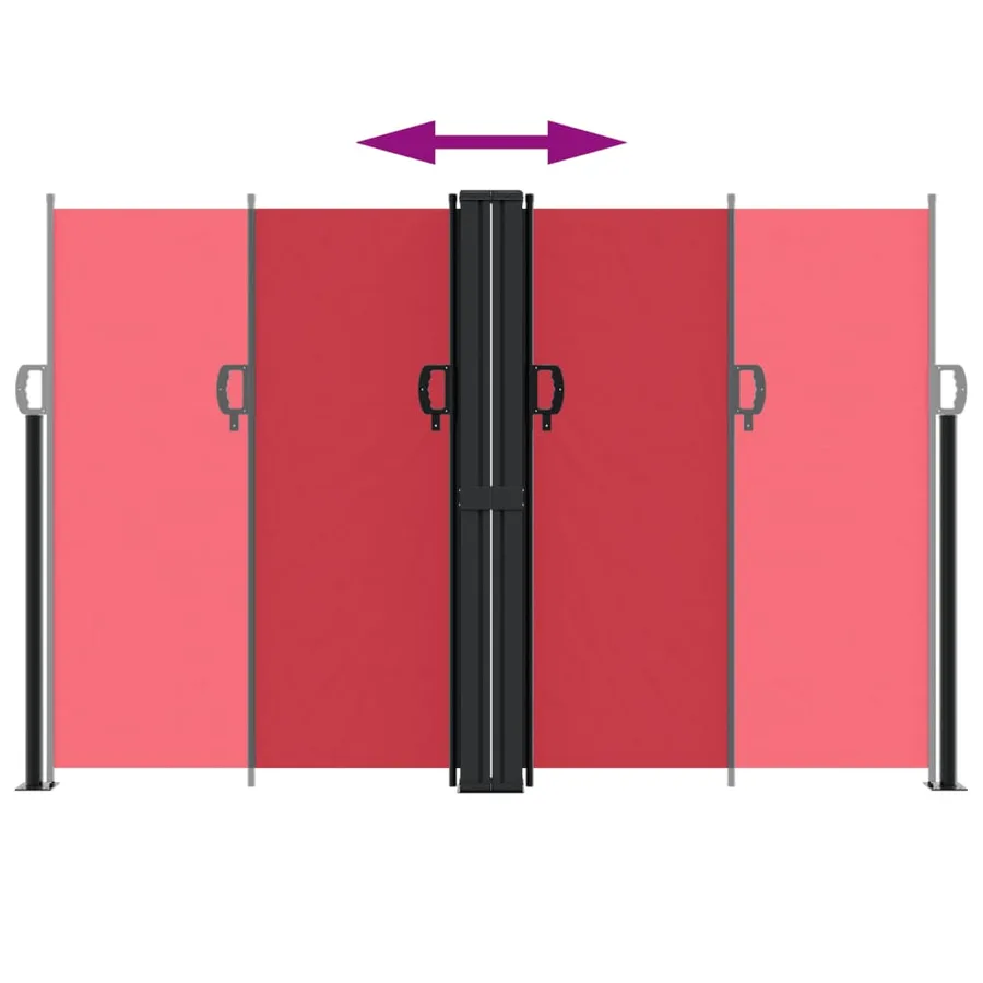 Auvent latéral rétractable rouge 160x1200 cm - 5