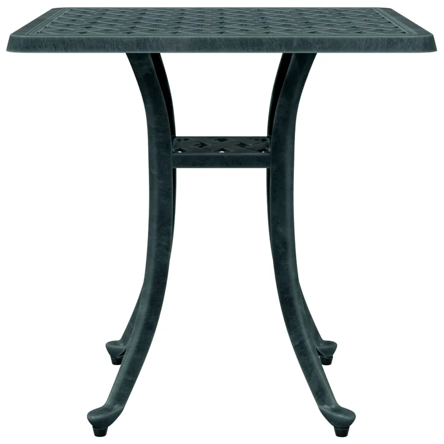 Table de jardin vert 53x53x53 cm aluminium coulé - 6
