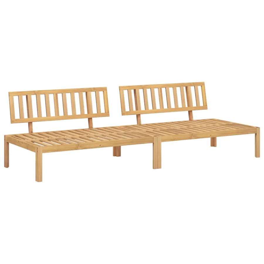 Canapés centraux palette de jardin 2 pcs bois massif d'acacia - 2