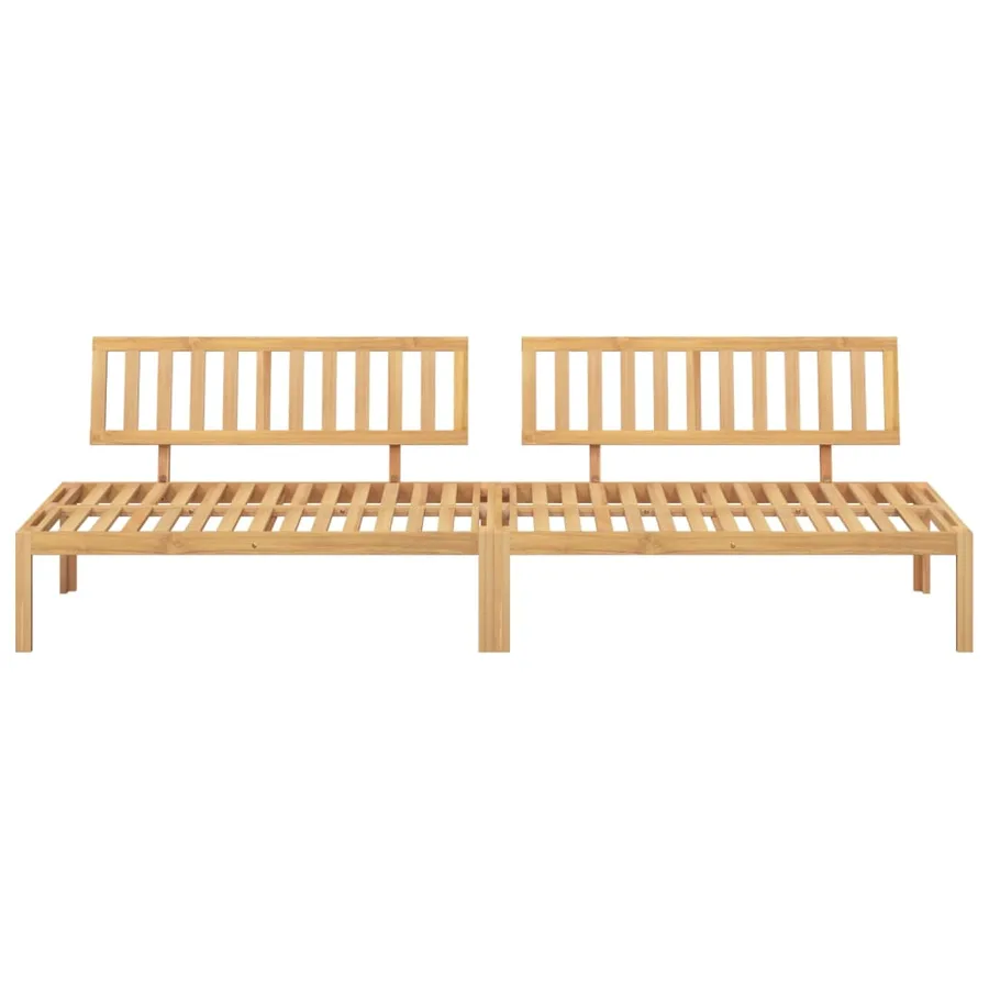 Canapés centraux palette de jardin 2 pcs bois massif d'acacia - 3