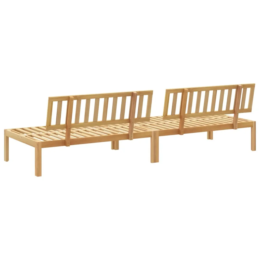 Canapés centraux palette de jardin 2 pcs bois massif d'acacia - 4