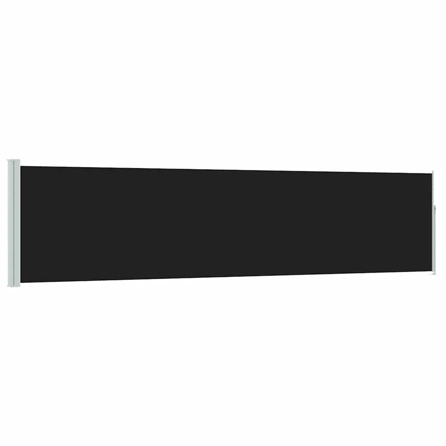 Auvent latéral rétractable de patio 120x500 cm Noir - 2