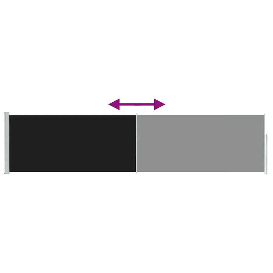 Auvent latéral rétractable de patio 120x500 cm Noir - 7