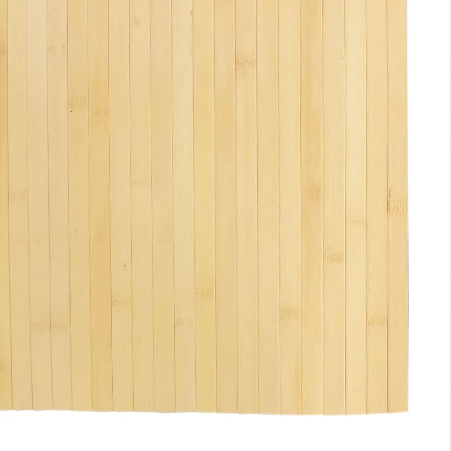 Tapis rectangulaire naturel clair 80x300 cm bambou - 6