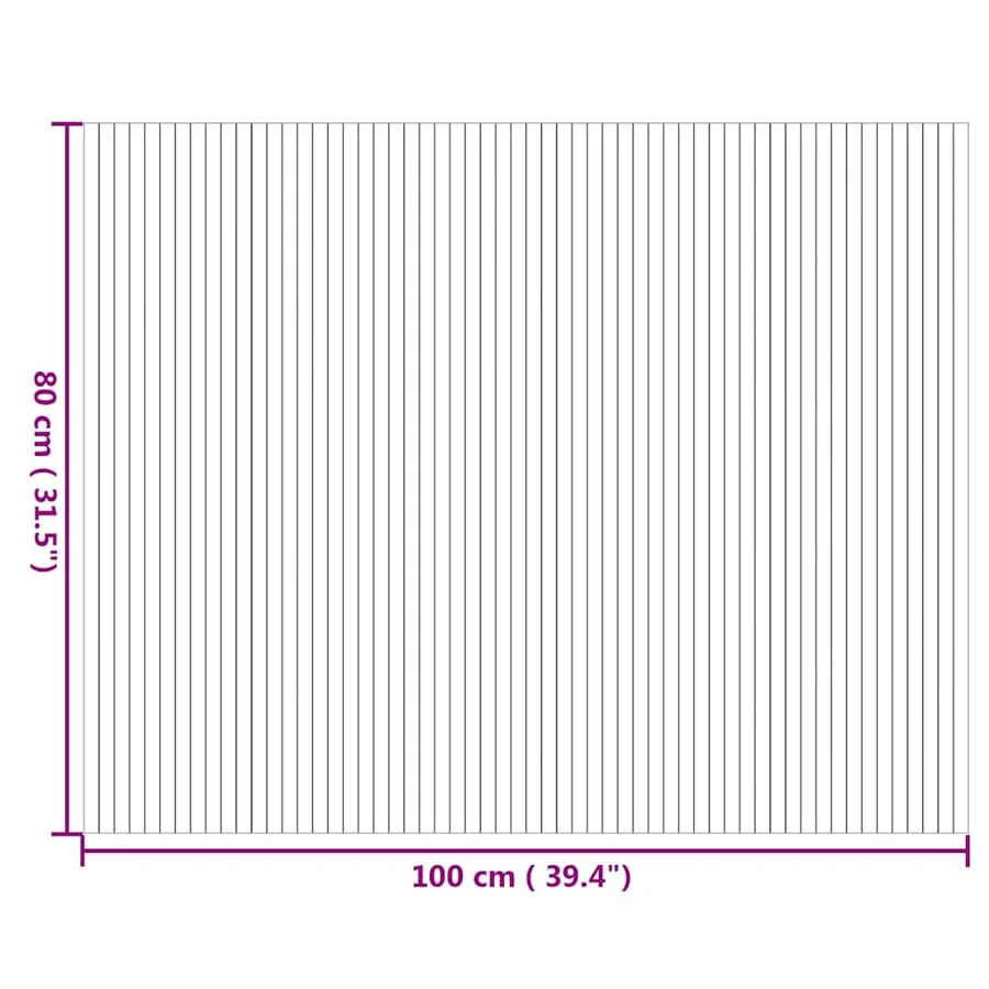 Tapis rectangulaire naturel 80x100 cm bambou - 8