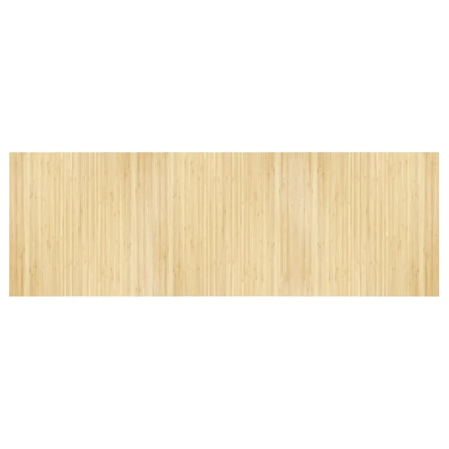 Tapis rectangulaire naturel clair 100x300 cm bambou - 2