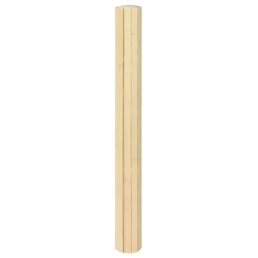 Tapis rectangulaire naturel clair 100x300 cm bambou - 3